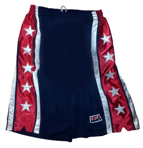 TEAM USA MEN STAR NAVY CUSTOM BASKETBALL SHORTS