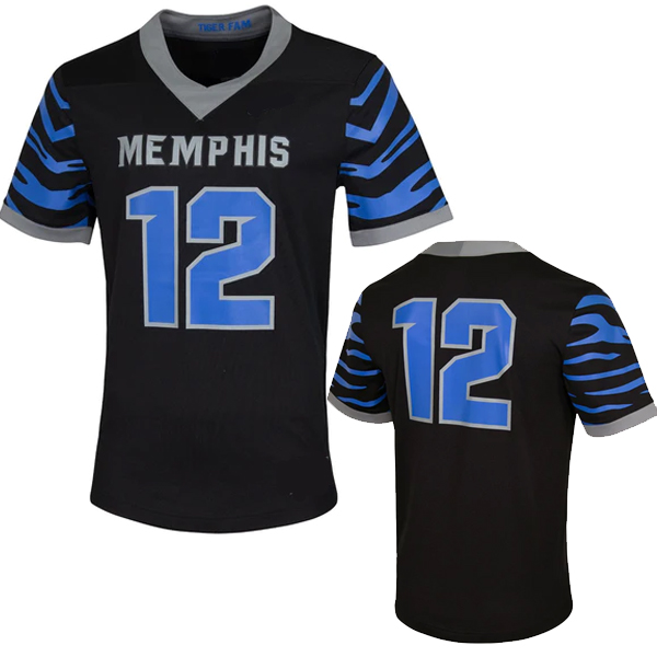 Men's ProSphere #1 Royal Memphis Tigers Endzone Football Jersey